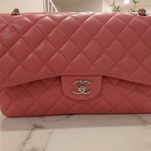 Authentic Chanel Jumbo Double Bag lambskin